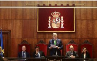 El presidente del alto tribunal del Principado, Ignacio Vidau Argüelles, durante su discurso